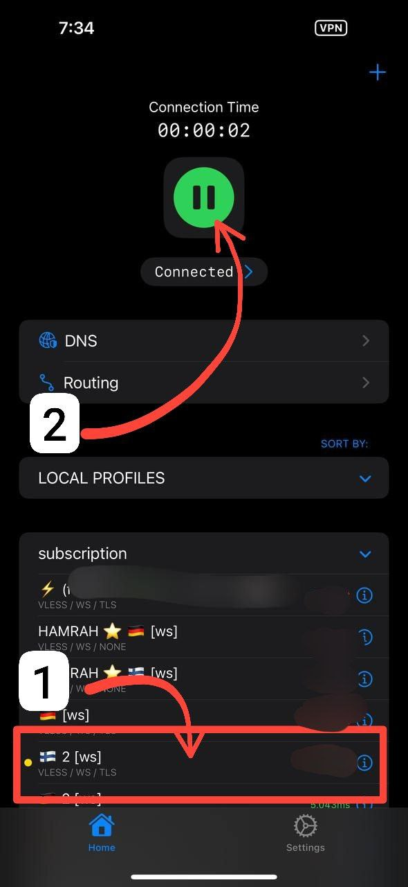 مرحله ۶ - اتصال به سرور